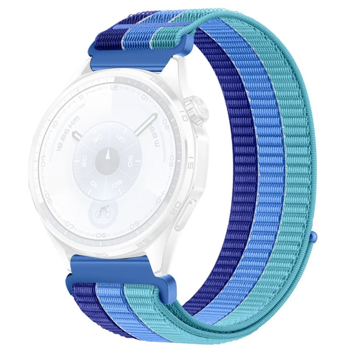 20mm Colored Loop Nylon Strap for Samsung Galaxy Watch7 / 6 44mm / 40mm / 6 Classic 43mm / 47mm Magic Tape Closure Watch Band - Blue - 1