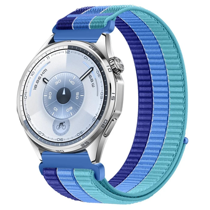 20mm Colored Loop Nylon Strap for Samsung Galaxy Watch7 / 6 44mm / 40mm / 6 Classic 43mm / 47mm Magic Tape Closure Watch Band - Blue - 2