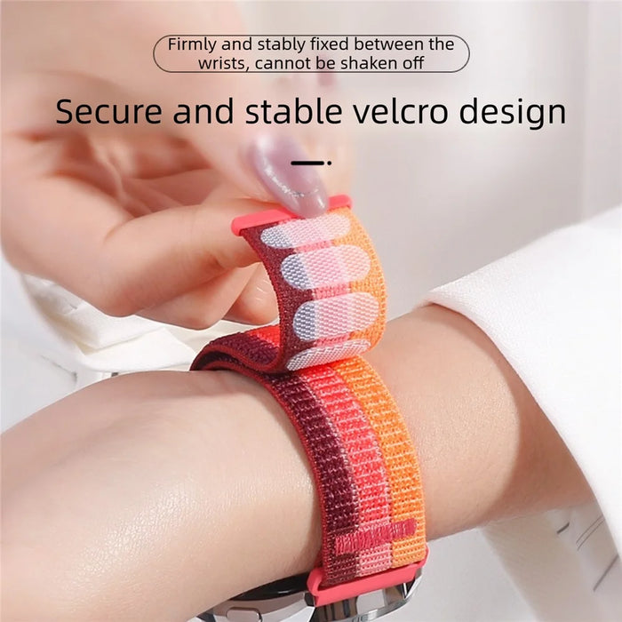 20mm Colored Loop Nylon Strap for Samsung Galaxy Watch7 / 6 44mm / 40mm / 6 Classic 43mm / 47mm Magic Tape Closure Watch Band - Blue - 5