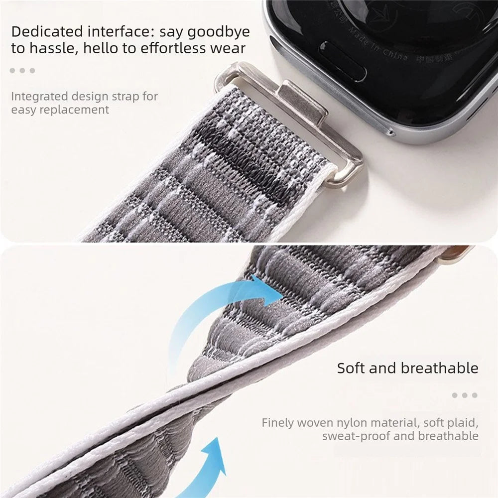 Woven Nylon Watch Band for Huawei Watch Fit 4 Pro / Fit 4 / Fit 3 Breathable Magic Tape Closure Replacement Strap - Sapphire - 3