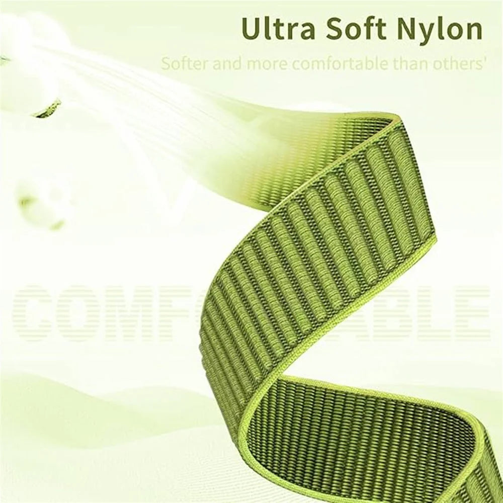 Nylon Watch Band for Xiaomi Smart Band 10  /  9  /  8 Parachute Buckle Woven Wrist Strap with Stainless Steel Connector - Green - 2