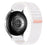 For Samsung Galaxy Watch7 44mm  /  40mm Nylon Watch Band 20mm Wave Pattern Magic Tape Closure Wrist Strap - White - 1