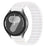For Samsung Galaxy Watch7 44mm  /  40mm Nylon Watch Band 20mm Wave Pattern Magic Tape Closure Wrist Strap - White - 2