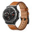 Fiber Leather Watch Band for Huami Amazfit T-Rex 3 Stitching Line Quick Release Replacement Strap - Brown - 2