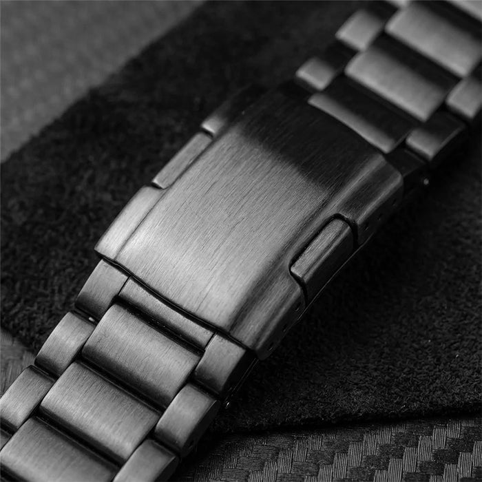 Watch Band For Google Pixel Watch 4 45mm / Watch 3 45mm 3-Bead Turtle Back Buckle Titanium Alloy Strap - Black - 4