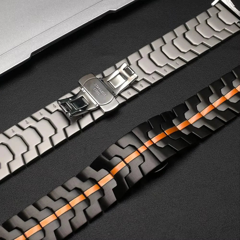 Watch Band for Google Pixel Watch 4 41mm / Watch 3 41mm / Watch 2 / Watch Butterfly Clasp Stainless Steel Wrist Strap - Silver - 5