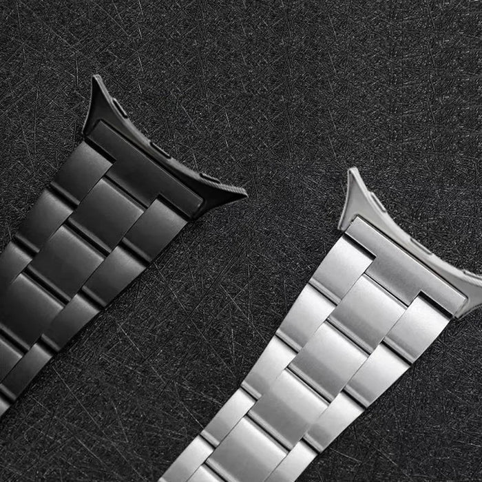 3-Bead Stainless Steel Band for Google Pixel Watch 4 45mm / Watch 3 45mm Removable Links Adjustable Watch Strap - Silver - 6