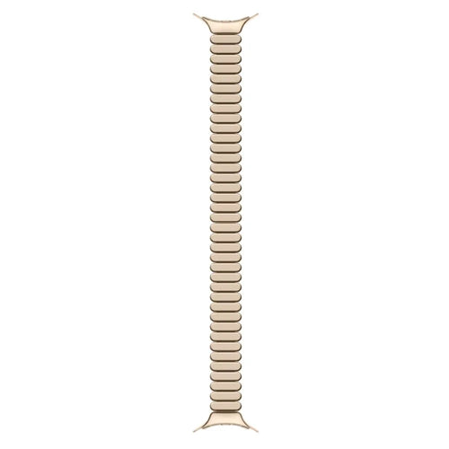 Oval Shape Link Watch Band for Google Pixel Watch 4 45mm / Watch 3 45mm Stainless Steel Wrist Strap with Butterfly Clasp - Champagne Gold - 1