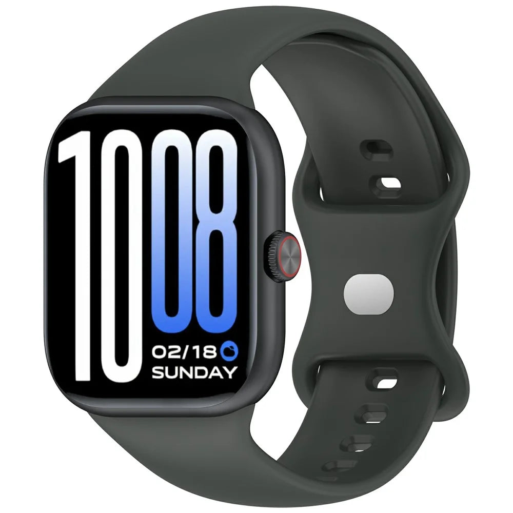 For vivo Watch GT 2 / iQOO Watch GT 2 Silicone Watch Band Butterfly Clasp Steel Buckle Strap - Dark Grey - 2