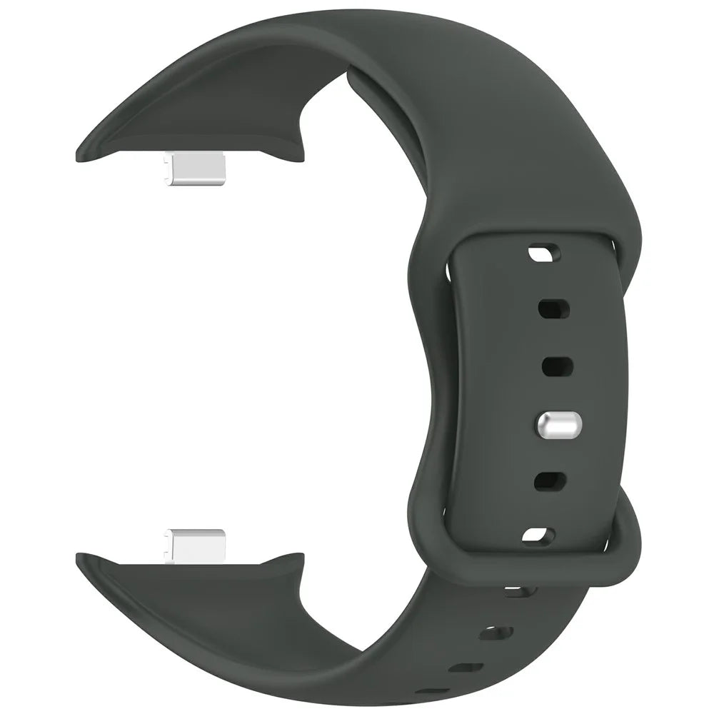 For vivo Watch GT 2 / iQOO Watch GT 2 Silicone Watch Band Butterfly Clasp Steel Buckle Strap - Dark Grey - 3