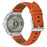 Litchi Texture Genuine Cow Leather Strap for Garmin Fenix 8 47mm / Tactix 8 47mm / quatix 8 47mm Pointed-End Watch Band with Silver Buckle - Orange - 1