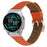 Litchi Texture Genuine Cow Leather Strap for Garmin Fenix 8 47mm / Tactix 8 47mm / quatix 8 47mm Pointed-End Watch Band with Silver Buckle - Orange - 2
