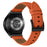 Genuine Cow Leather Strap with Connector for Samsung Galaxy Watch FE 40mm / Watch7 / Watch6 / Watch 5 / Watch4 Litchi Textured Electroplated Buckle Watch Band - Orange  /  Black - 1
