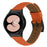 Genuine Cow Leather Strap with Connector for Samsung Galaxy Watch FE 40mm / Watch7 / Watch6 / Watch 5 / Watch4 Litchi Textured Electroplated Buckle Watch Band - Orange  /  Black - 2