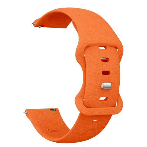 18mm Silicone Watch Band for Huawei Watch GT 6 41mm / GT 5 41mm / GT 4 41mm Litchi Texture Strap with Butterfly Buckle - Orange - 1