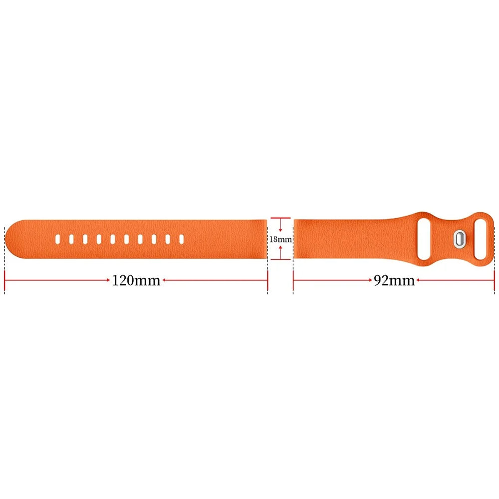 18mm Silicone Watch Band for Huawei Watch GT 6 41mm / GT 5 41mm / GT 4 41mm Litchi Texture Strap with Butterfly Buckle - Orange - 3
