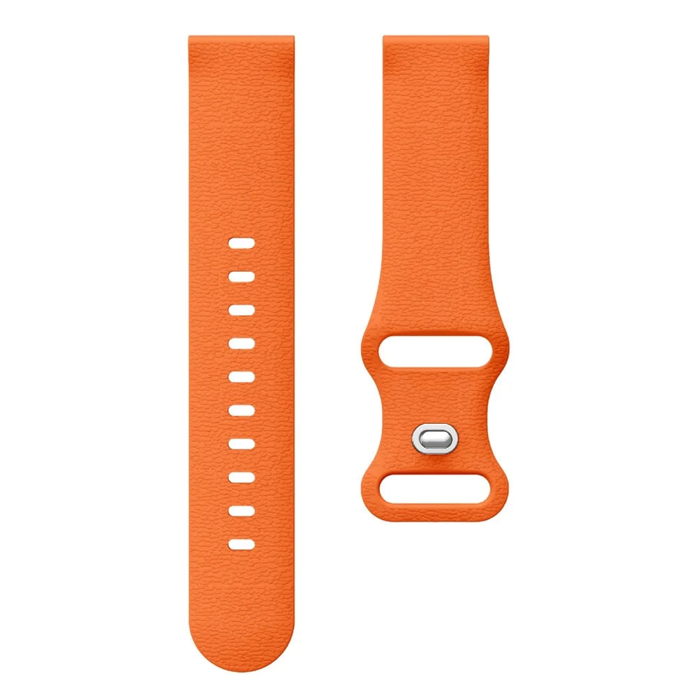 22mm Silicone Watch Band for Huawei Watch GT 6 46mm / GT 5 46mm / GT 5 Pro 46mm Litchi Texture Strap with Butterfly Buckle - Orange - 2