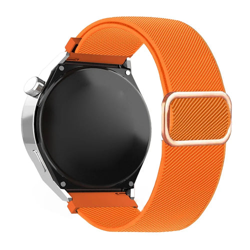 22mm Textured Nylon Watch Band for Huawei Watch GT 5 Pro / 5 / 4 46mm / Watch 4 / Samsung Galaxy Watch3 45mm / Huami Amazfit GTR 4 46mm / Xiaomi Redmi Watch 5 Active Adjustable Wrist Strap with Metal Buckle - Orange - 1