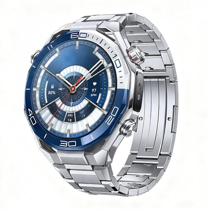 22mm Titanium Alloy Watch Band for Huawei Watch GT 6 / 6 Pro / 5 / 5 Pro / 4 / 3 / 2 46mm Butterfly Clasp Quick Release Strap - Silver - 2