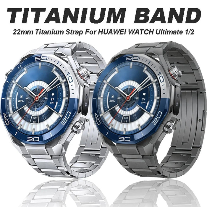 22mm Titanium Alloy Watch Band for Huawei Watch GT 6 / 6 Pro / 5 / 5 Pro / 4 / 3 / 2 46mm Butterfly Clasp Quick Release Strap - Silver - 4