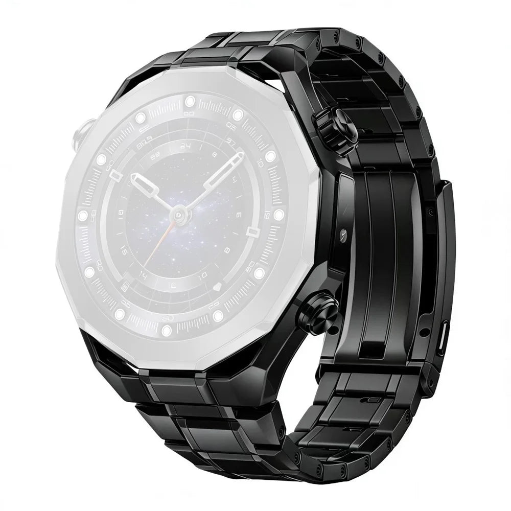 22mm 5-Bead Titanium Alloy Band for Huawei Watch GT 6 / 6 Pro / 5 / 5 Pro / 4 / 3 / 2 46mm Detachable Watch Strap - Black - 1
