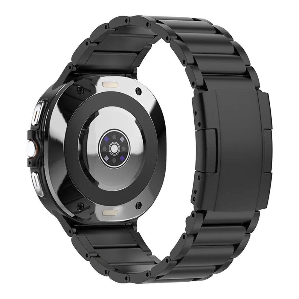 Watch Band For Xiaomi Smart Band 10 Pro / 9 Pro / 8 Pro / Redmi Watch 6 / 5 / 4 3-Bead Turtle Back Buckle Titanium Alloy Strap - Black - 1