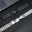 For Samsung Galaxy Fit3 Watch Band 3-Bead Turtle Back Buckle Titanium Alloy Strap - Black - 3
