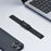 For Samsung Galaxy Fit3 Watch Band 3-Bead Turtle Back Buckle Titanium Alloy Strap - Black - 7
