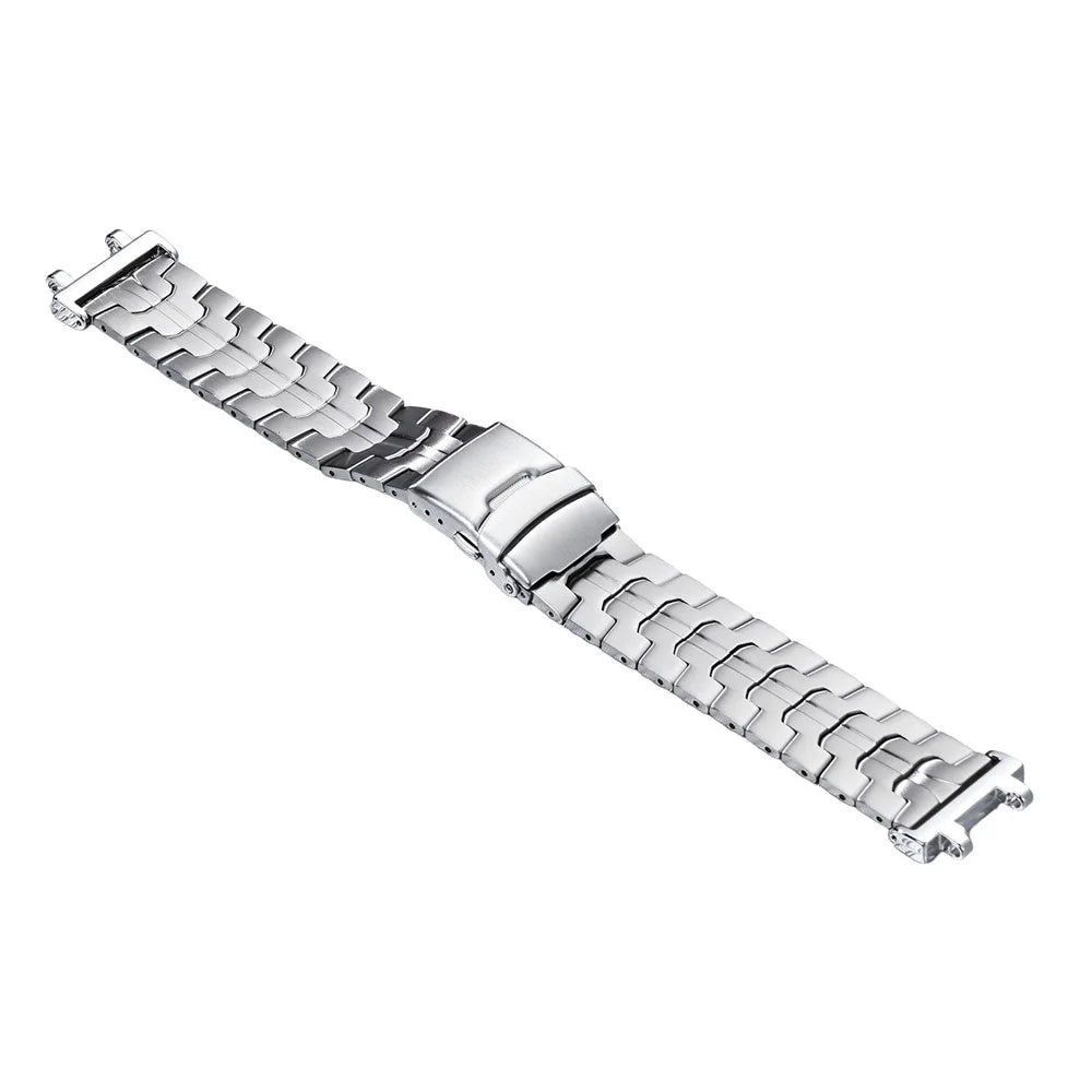 For Huami Amazfit T-Rex Pro Titanium Alloy Watch Strap Adjustable Wristband with Stainless Steel Buckle - Silver - 1