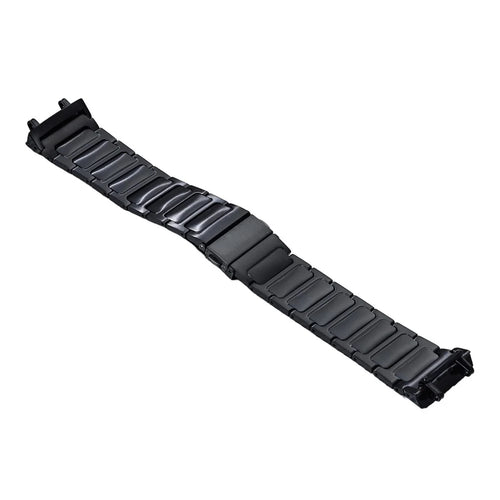 For Huami Amazfit T-Rex Pro Replacement Strap H-Link Stainless Steel Watch Band - Black - 1