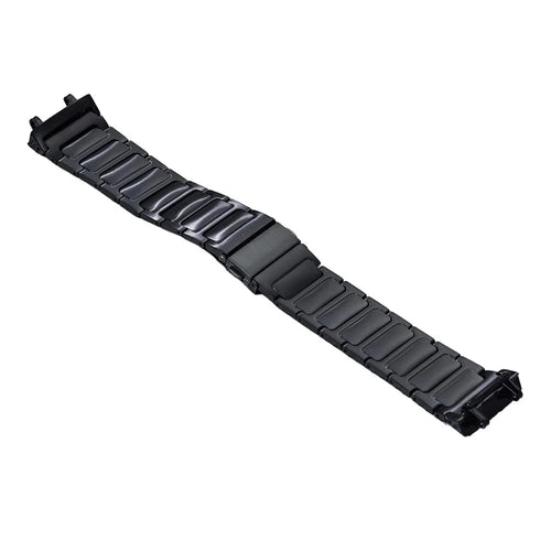 For Huami Amazfit T-Rex 3 Replacement Strap H-Link Stainless Steel Watch Band - Black - 1