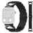 Watch Strap for Apple Watch Series 11 10 42mm / 9 8 7 41mm / SE3 SE2 SE 6 5 4 40mm / 3 2 1 38mm Stainless Steel Band with Rhinestone Ox Horn Style Connector - Black - 1