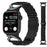 Watch Strap for Apple Watch Series 11 10 42mm / 9 8 7 41mm / SE3 SE2 SE 6 5 4 40mm / 3 2 1 38mm Stainless Steel Band with Rhinestone Ox Horn Style Connector - Black - 2