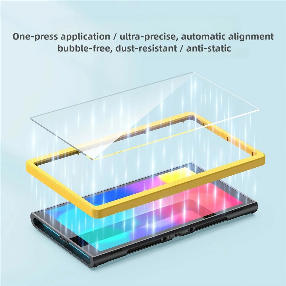 2Pcs For Nintendo Switch 2 Screen Protector Anti Fingerprint HD 9H Explosion-Proof Tempered Glass Film with Alignment Frame - 5