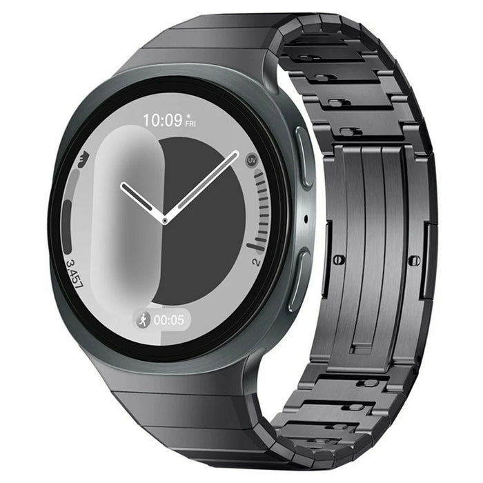 Titanium Watch Band for Samsung Galaxy Watch8 Classic 46mm / Watch8 44mm / 40mm Single Bead Metal Strap with Butterfly Clasp - Black - 2
