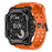 TPU Watch Band for Apple Watch Ultra 3 49mm / Ultra 2 49mm / Ultra 49mm Wrist Strap with Integrated Metal Watch Case - Black / Black / Orange - 2