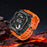 TPU Watch Band for Apple Watch Ultra 3 49mm / Ultra 2 49mm / Ultra 49mm Wrist Strap with Integrated Metal Watch Case - Black / Black / Orange - 4