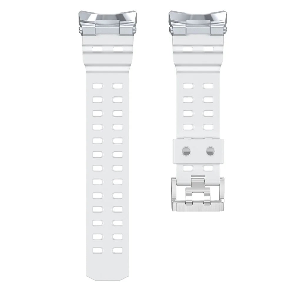Double-Hole Breathable Strap for Samsung Galaxy Watch8 Classic 46mm / Watch8 40mm / 44mm Silicone Watch Band - White - 3