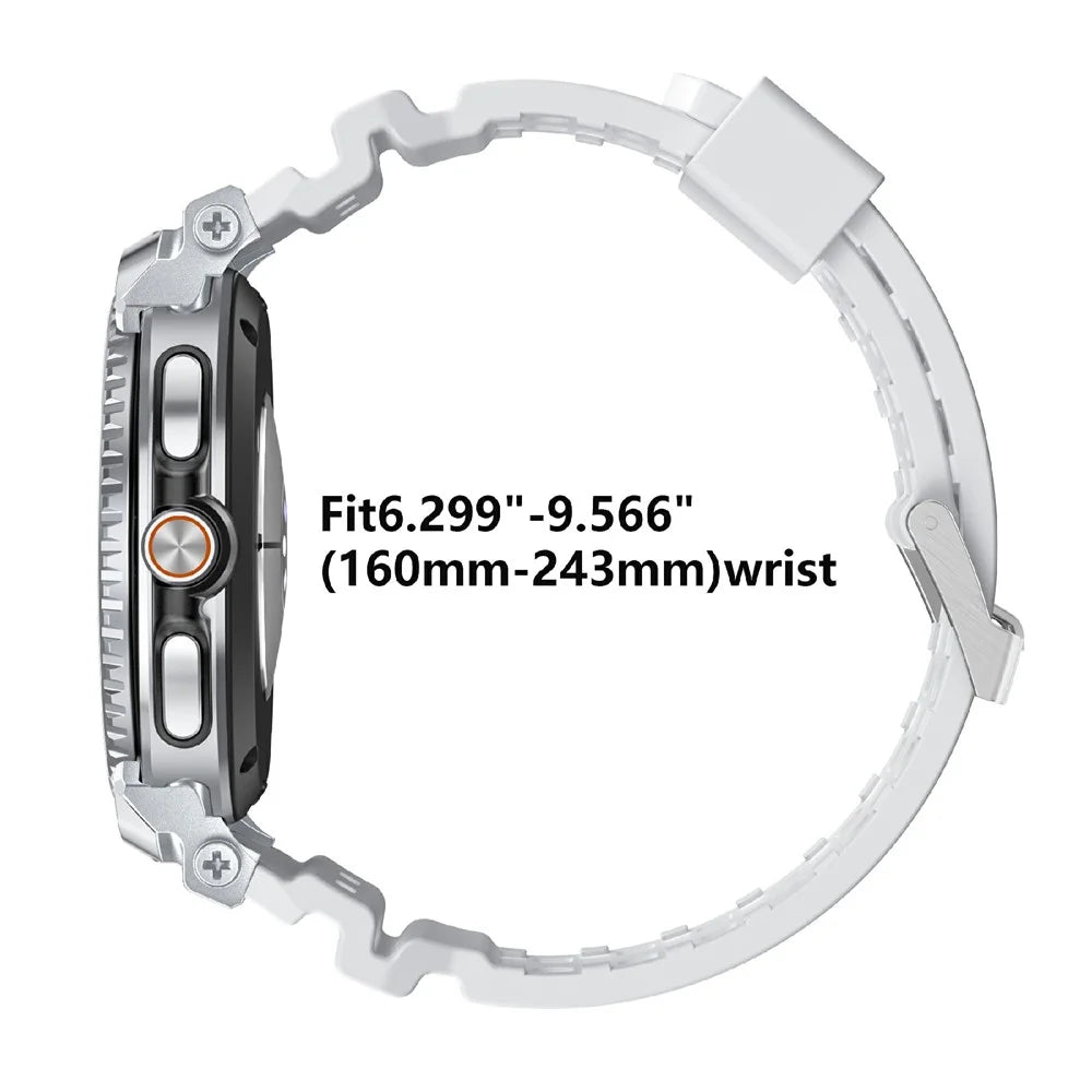 Double-Hole Breathable Strap for Samsung Galaxy Watch8 Classic 46mm / Watch8 40mm / 44mm Silicone Watch Band - White - 6