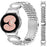 Watch Band For Samsung Galaxy Watch 5 Pro 45mm  /  Watch 5 Active 44mm  /  40mm  /  Watch 5 44mm  /  40mm 7-Bead Stainless Steel Strap with Rhinestone Ox Horn Style Professional Connector - Silver - 1