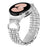 Watch Band For Samsung Galaxy Watch6 Classic 47mm  /  43mm  /  Watch6 44mm  /  40mm 7-Bead Stainless Steel Strap with Rhinestone Ox Horn Style Professional Connector - Silver - 2