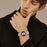 Watch Band For Samsung Galaxy Watch6 Classic 47mm  /  43mm  /  Watch6 44mm  /  40mm 7-Bead Stainless Steel Strap with Rhinestone Ox Horn Style Professional Connector - Silver - 4