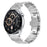 For Huami Amazfit Active Max Strap X Shape Link Stainless Steel Butterfly Clasp Watch Band - Silver - 3