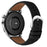 For Huami Amazfit Active Max Watch Band Litchi Texture Genuine Cow Leather Replacement Strap - Black - 1