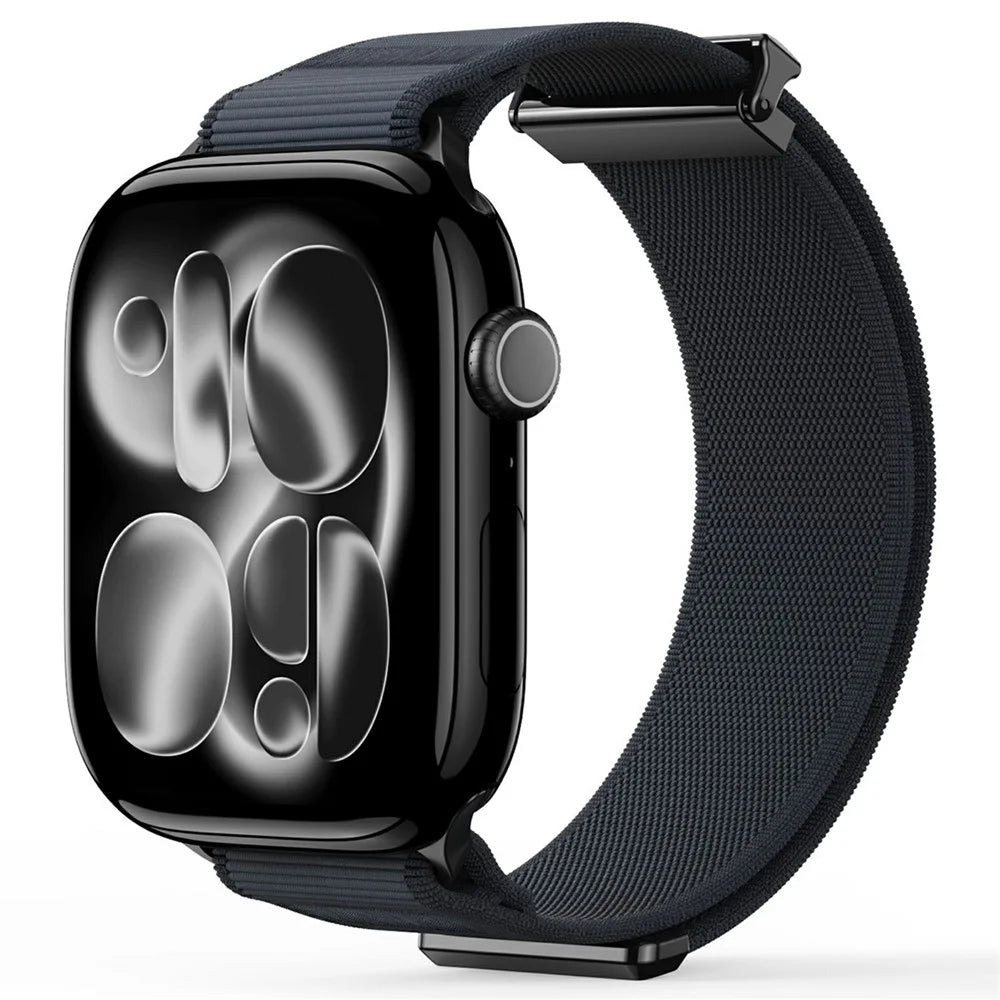 DUX DUCIS YM Series Magnetic Strap for Apple Watch Series 11 10 42mm / 9 8 7 41mm / SE3 SE2 SE 6 5 4 40mm / 3 2 1 38mm Magnetic Wrist Band - Black - 2