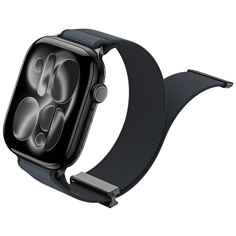 DUX DUCIS YM Series Magnetic Strap for Apple Watch Series 11 10 42mm / 9 8 7 41mm / SE3 SE2 SE 6 5 4 40mm / 3 2 1 38mm Magnetic Wrist Band - Black - 3