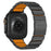 Watch Band for Apple Watch Series 11 10 42mm  /  9 8 7 41mm  /  SE3 SE2 SE 6 5 4 40mm  /  3 2 1 38mm One Bead Titanium Alloy + Silicone Strap - Black+Orange - 1