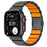 Watch Band for Apple Watch Series 11 10 42mm  /  9 8 7 41mm  /  SE3 SE2 SE 6 5 4 40mm  /  3 2 1 38mm One Bead Titanium Alloy + Silicone Strap - Black+Orange - 2