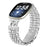 Watch Band For Fitbit Versa 3  /  Sense Stainless Steel Strap with Rhinestone Decor M-Shaped Connector - Silver - 2
