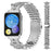 For Xiaomi Smart Band 10 Pro / 9 Pro / 8 Pro / Redmi Watch 6 / 5 / 4 Watch Band Stainless Steel Strap with Rhinestone Decor M-Shaped Connector - Silver - 3